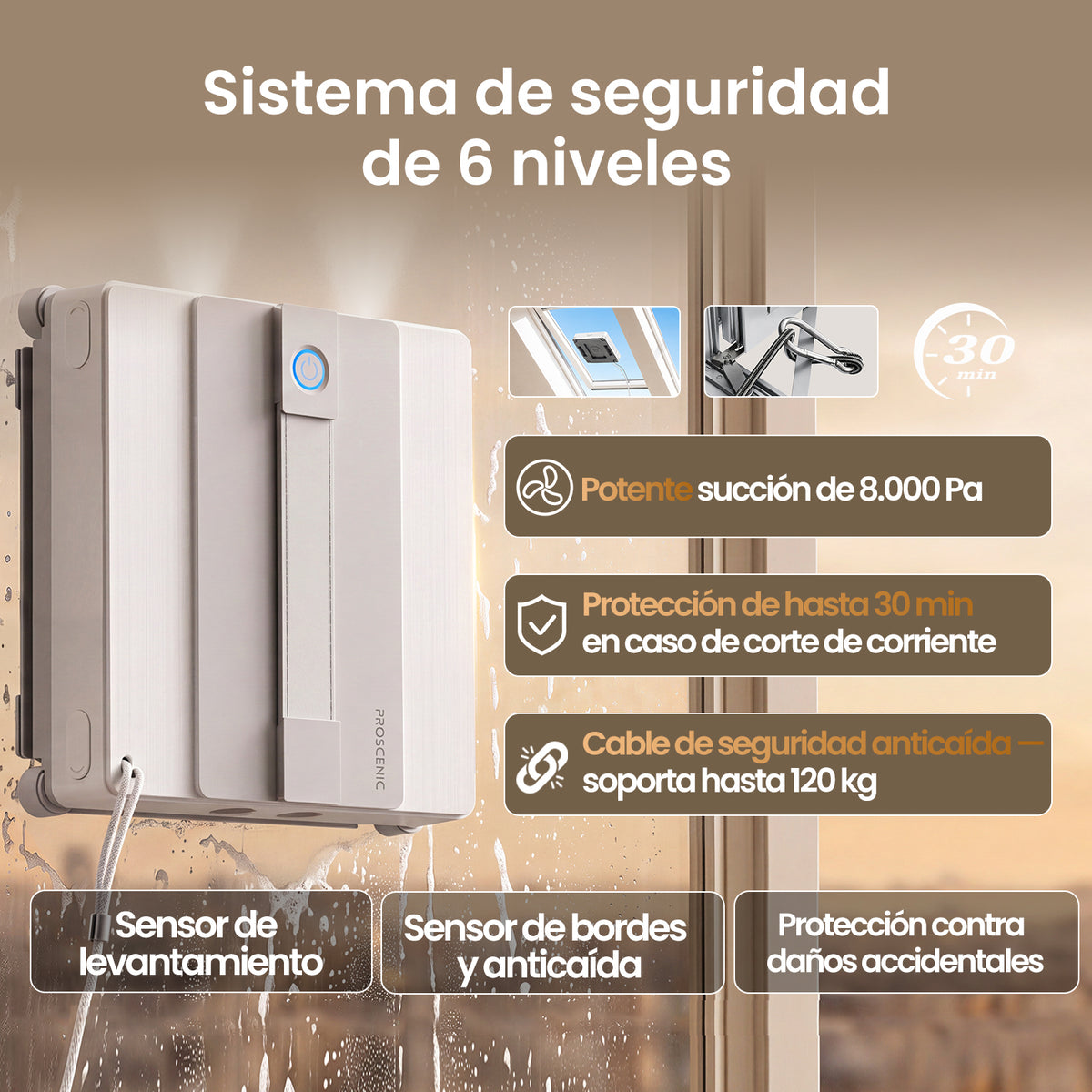 Proscenic W10 Pro Robot Limpiacristales