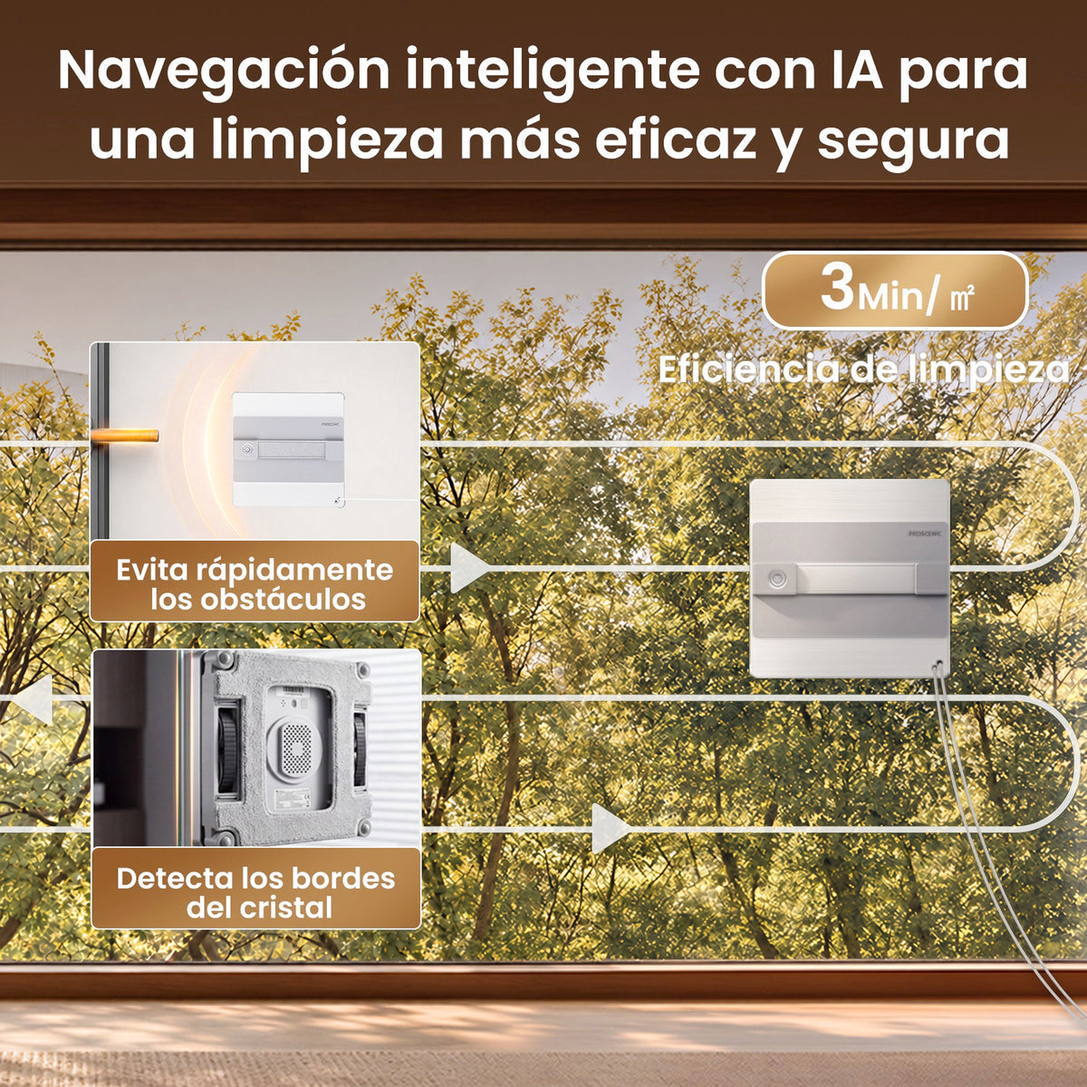 Proscenic W10 Pro Robot Limpiacristales